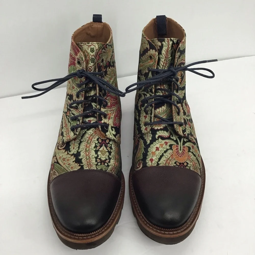TAFT Men’s NWOT Jack Boot Kashmir Pattern Made in Spain Size EU 44.5 - US 11.5